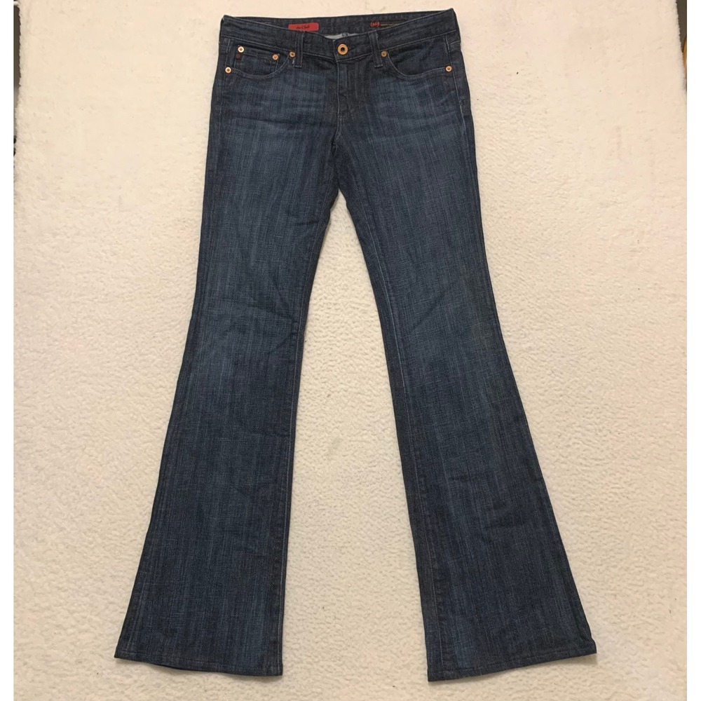 AG Adriano Goldschmied The Club Flare Jeans Size 28R (FITS 31x33) Blue Denim